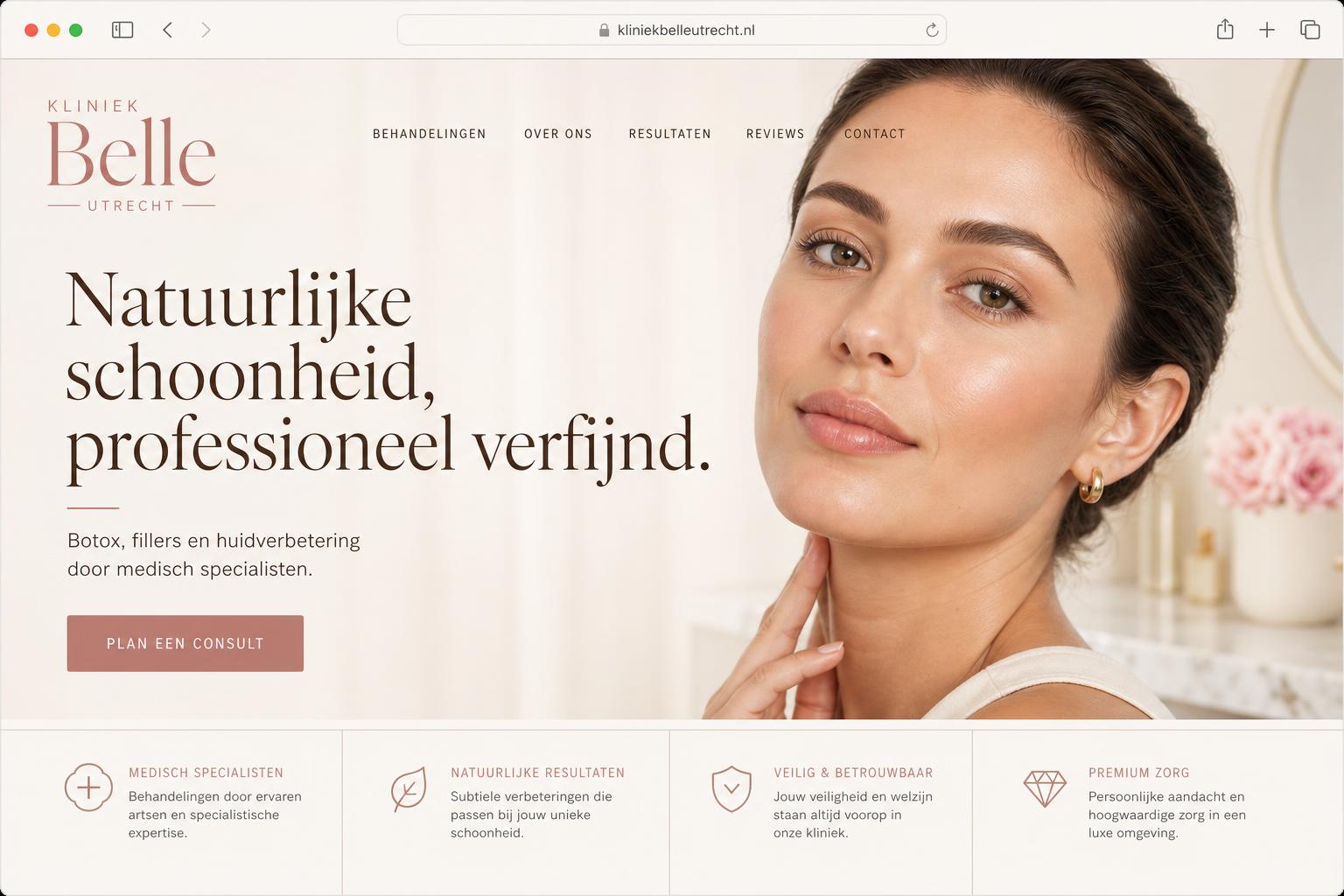 Diseño web para Kliniek Lumière Utrecht